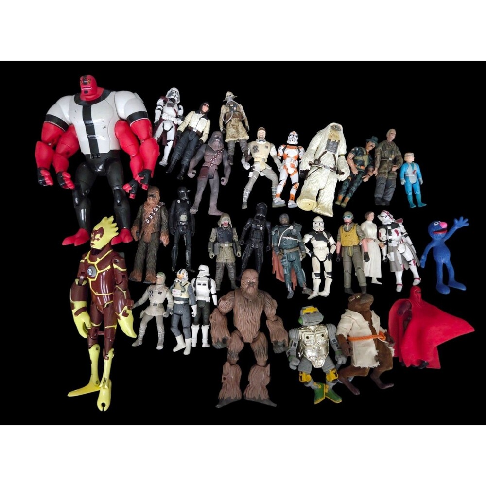 Lot Of Hasbro Star Wars Ben 10 TMNT And More Action Figures Vintage